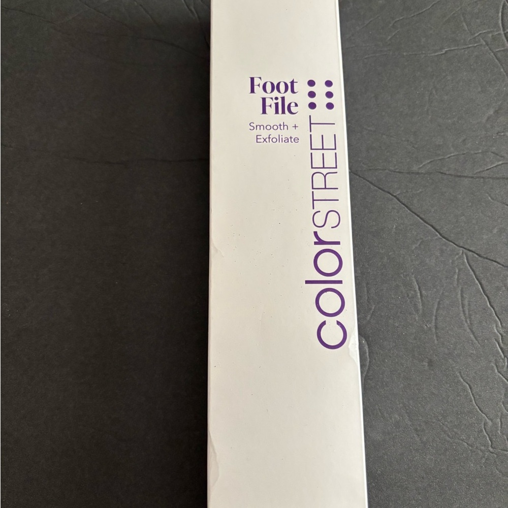 Color Street White and Purple Foot File